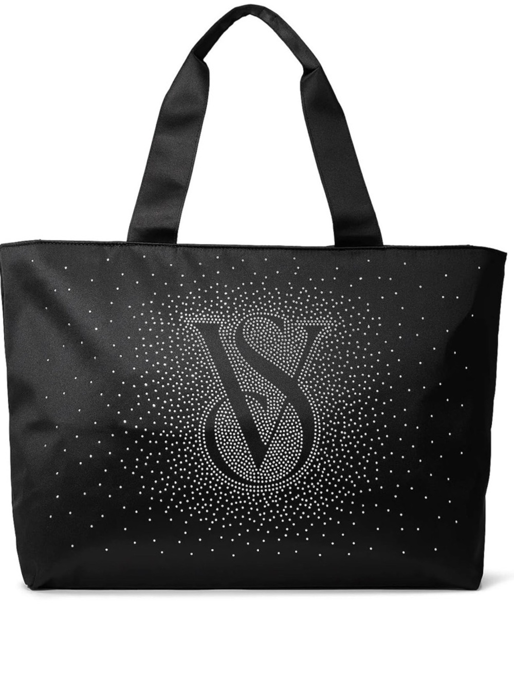 Victoria's Secret Black Tote with Crystal VS Logo